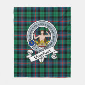 Urquhart Broad Red Ancient Clan Badge Tartan Fleece Deken (Voorkant)