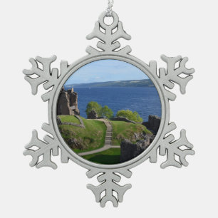 Urquhart Castle Ruins Tin Sneeuwvlok Ornament