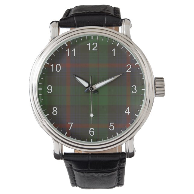 Urquhart Clan Tartan Horloge (Voorkant)