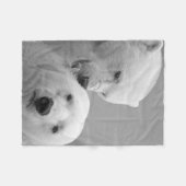 Urso Polar Amor e Cumplicidade Fleece Deken (Voorkant (Horizontaal))