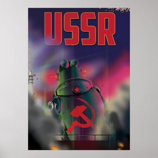 URSS Russie soviétique dessin animé voyage poster  (Devant)