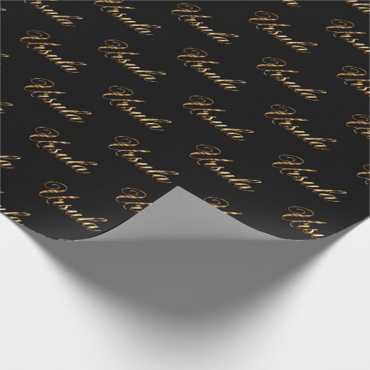 Ursula gold Design Lettering Geschenkpapier Cadeaupapier (Hoek)