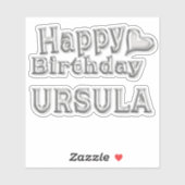 Ursula Happy Birthday Autocollants (Feuille)