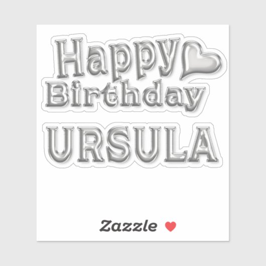 Ursula Happy Birthday Autocollants (Feuille)