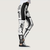 Ursula LEatherneck Punk Comic Strip Art Leggings (Rechts)