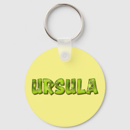 Ursula Name Kiwi Design Porte-clés (Recto)