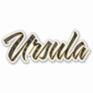 Ursula noir or Lettre Autocollant Stickers