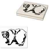 Ursus arctos grizzly beer 	rubberstempel (Gestempeld)
