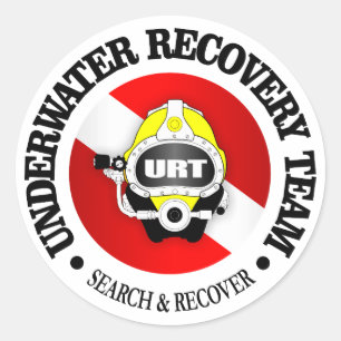 URT (Onderwater Recovery Team) Ronde Sticker