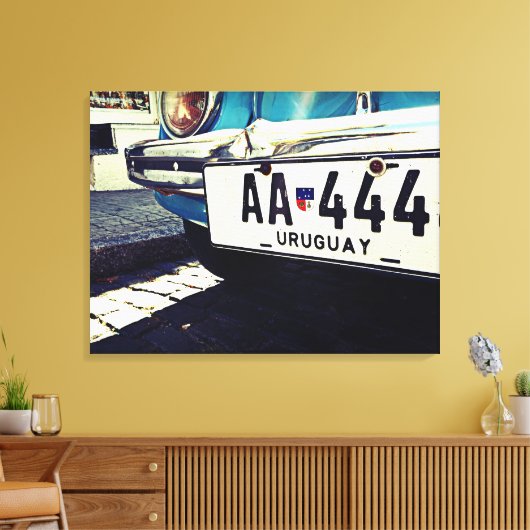 Uruguay-auto Zuid-Amerika reizen Canvas Afdruk (Insitu (Woonkamer))