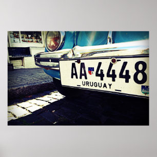  Uruguay-auto Zuid-Amerika reizen Poster