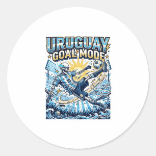 Uruguay Doel Modus Skelet Aanvaller Naties Dynamis Ronde Sticker