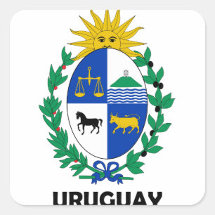 URUGUAY-embleem/vlag/wapen/symbool Vierkante Sticker