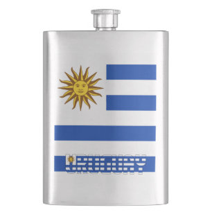 Uruguay Flag Elegant Patriotic Flacon