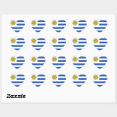 Uruguay Flag Hart Sticker (Vel)