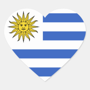Uruguay Flag Hart Sticker