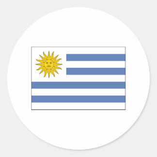 Uruguay FLAG International Ronde Sticker