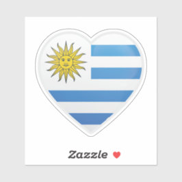 Uruguay Flag Liefde Icon Sticker