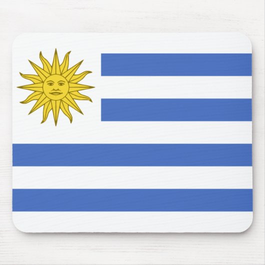 Uruguay Flag Mousepad Muismat (Voorkant)