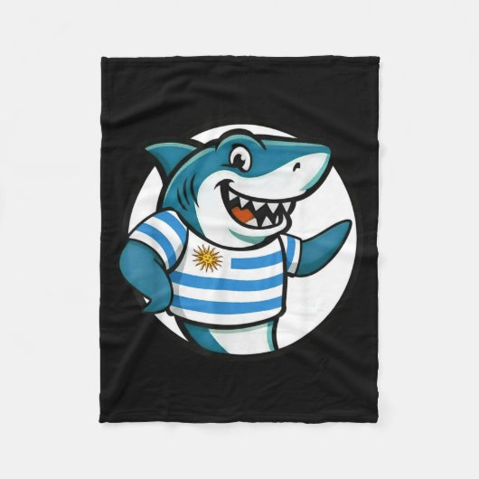 Uruguay Flag Shark Funny Uruguayan Fleece Deken (Voorkant)