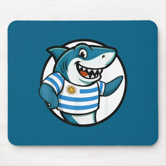 Uruguay Flag Shark Funny Uruguayan  Muismat (Voorkant)