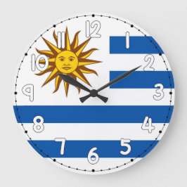 Uruguay Flag Wall Clock – Patriotic Home & Office  Grote Klok