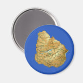 Uruguay Kaart Magnet Magneet (Voorkant / Achterkant)