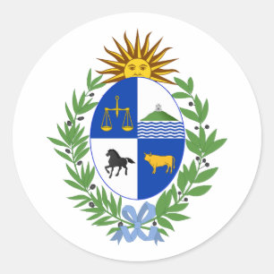 Uruguay landswapen symbool embleem vlag ronde sticker