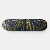 Uruguay National Pride Wordcloud Skateboard (Horizontaal)