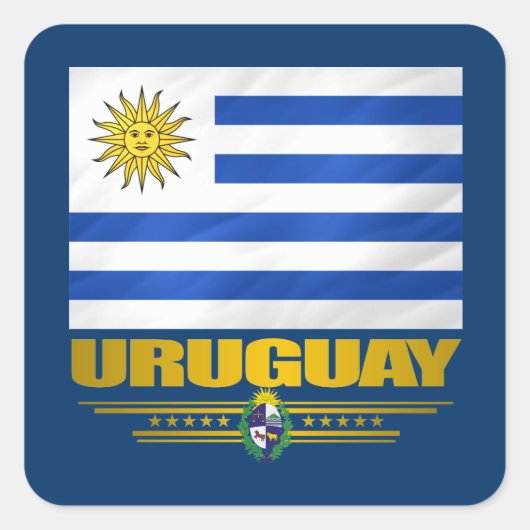 "Uruguay Pride" Vierkante Sticker (Voorkant)