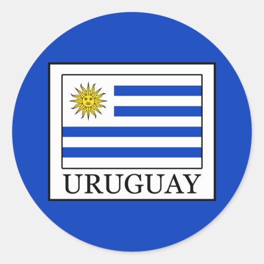 Uruguay Ronde Sticker (Voorkant)
