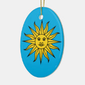 Uruguay Sol de Mayo Keramisch Ornament (Links)