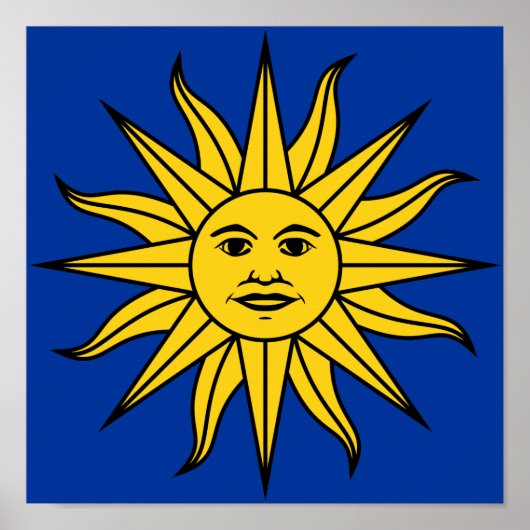 Uruguay "Sol de Mayo" Poster (Voorkant)