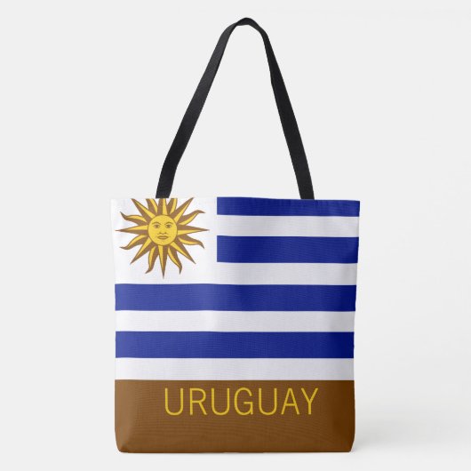 Uruguay Striped Flag Country Travel Keepsake Draagtas (Voorkant)