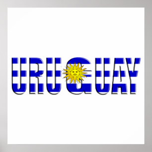 Uruguay Sun Logo vlag van Uruguay-logo Poster