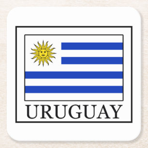 Uruguay Vierkante Kartonnen Onderzetter