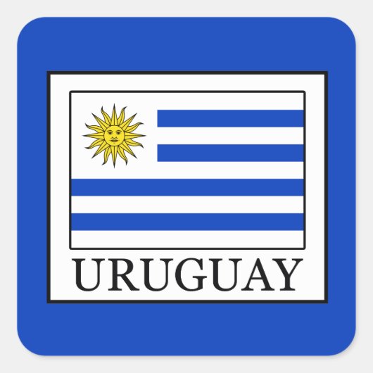 Uruguay Vierkante Sticker (Voorkant)