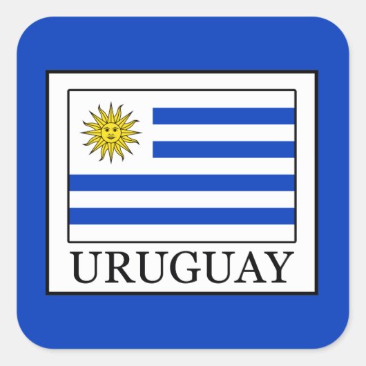 Uruguay Vierkante Sticker (Voorkant)