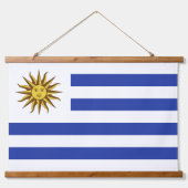 Uruguay-vlag Hangend Wandkleed (Voorkant)