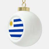 Uruguay-vlag Keramische Bal Ornament (Rechts)