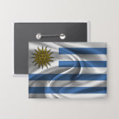 Uruguay Vlag Knop Button (Voorkant / Achterkant)