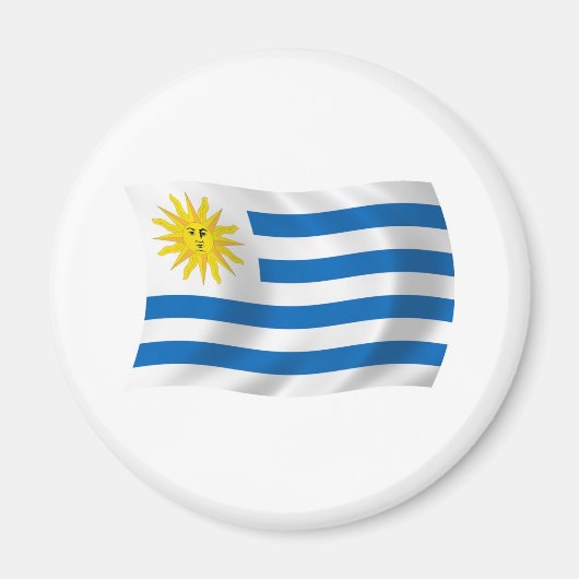 Uruguay Vlag Magneet (Voorkant)