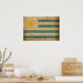  Uruguay-vlag Poster (Keuken)