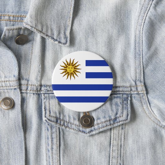 Uruguay-vlag Ronde Button 7,6 Cm (In situ)