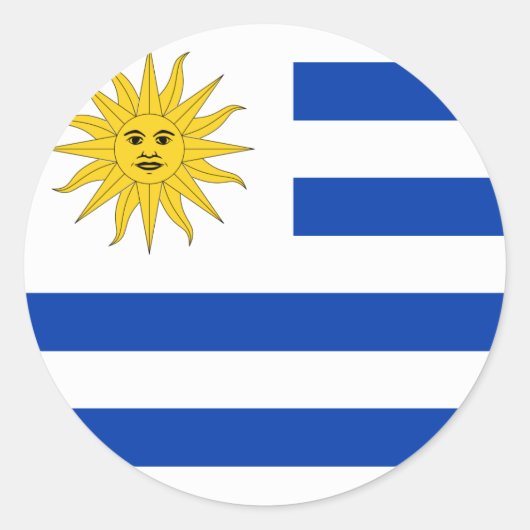 Uruguay-vlag Ronde Sticker (Voorkant)