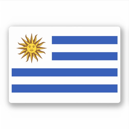 Uruguay-vlag Sticker (Voorkant)