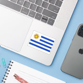 Uruguay-vlag Sticker (Laptop met iPhone)