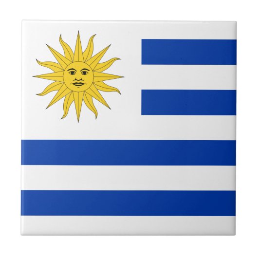 Uruguay-vlag Tegeltje (Voorkant)