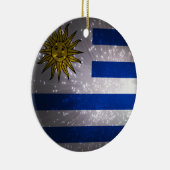 Uruguay Vlag Vuurwerk Keramisch Ornament (Rechts)