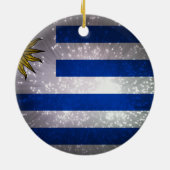Uruguay Vlag Vuurwerk Keramisch Ornament (Achterkant)